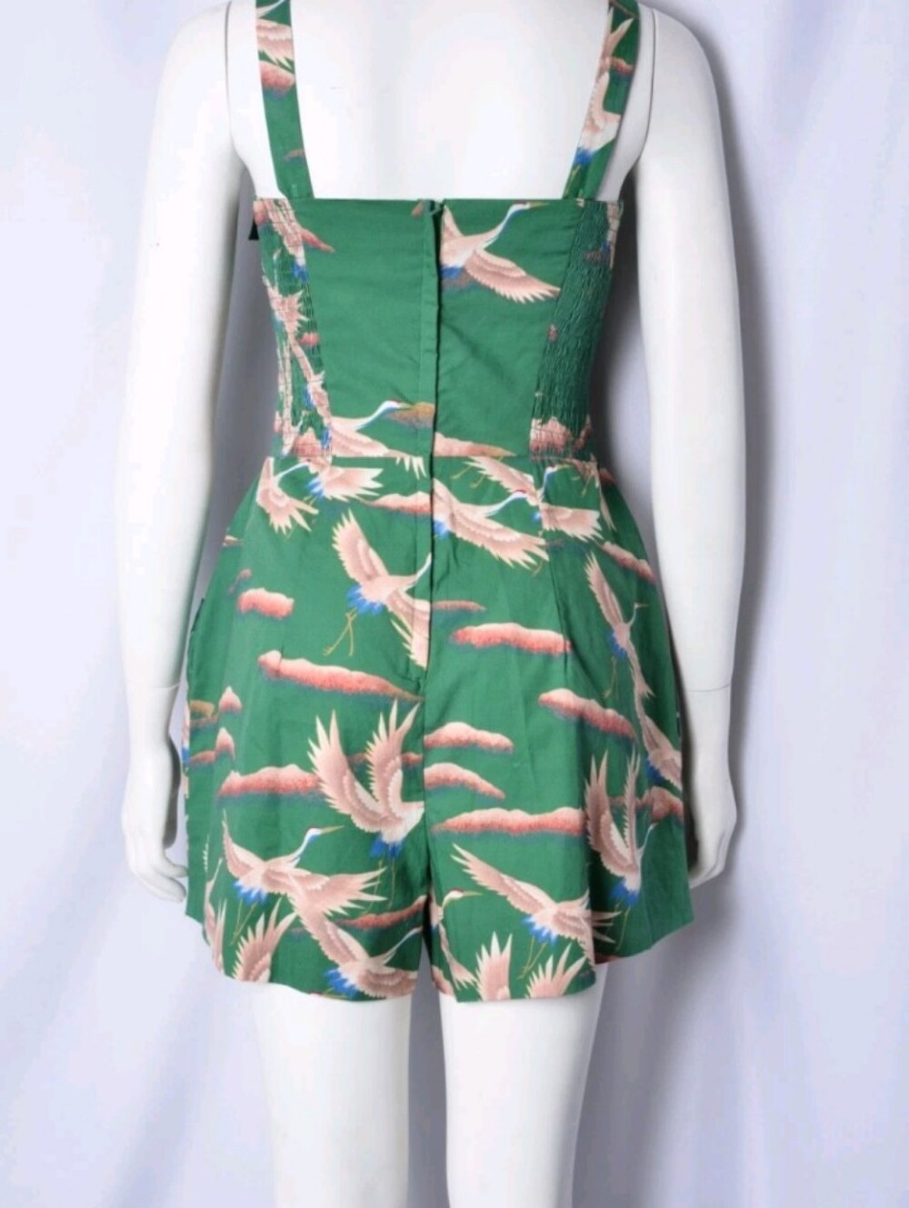 Nwt Unique Vintage Cranes Romper Swim Medium - Picture 4 of 7